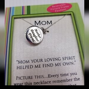 Sterling Silver Photo Charm Mom Gift Necklace